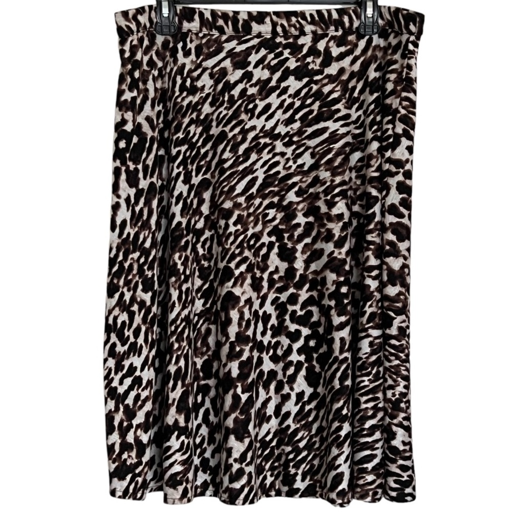 EUC | Love Scarlett | Leopard Print Stretchy Midi Skirt | Size Large